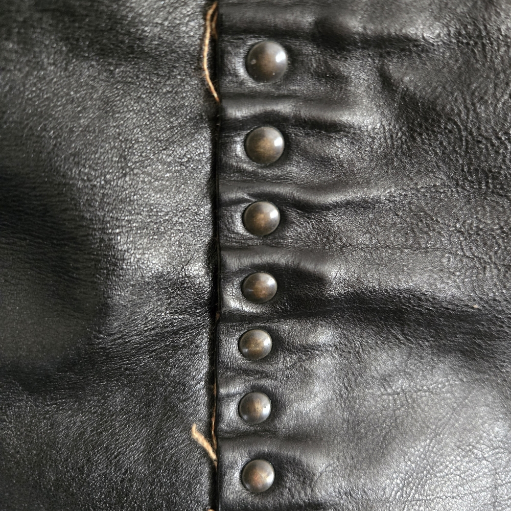 Black and Gold Studded Women's Bag - Picture 5 of 12